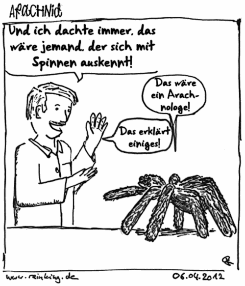 comic spinne arachnid arachnologe