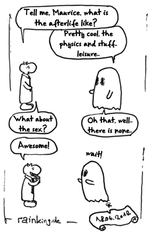 comic afterlife ghost maurice sex physics